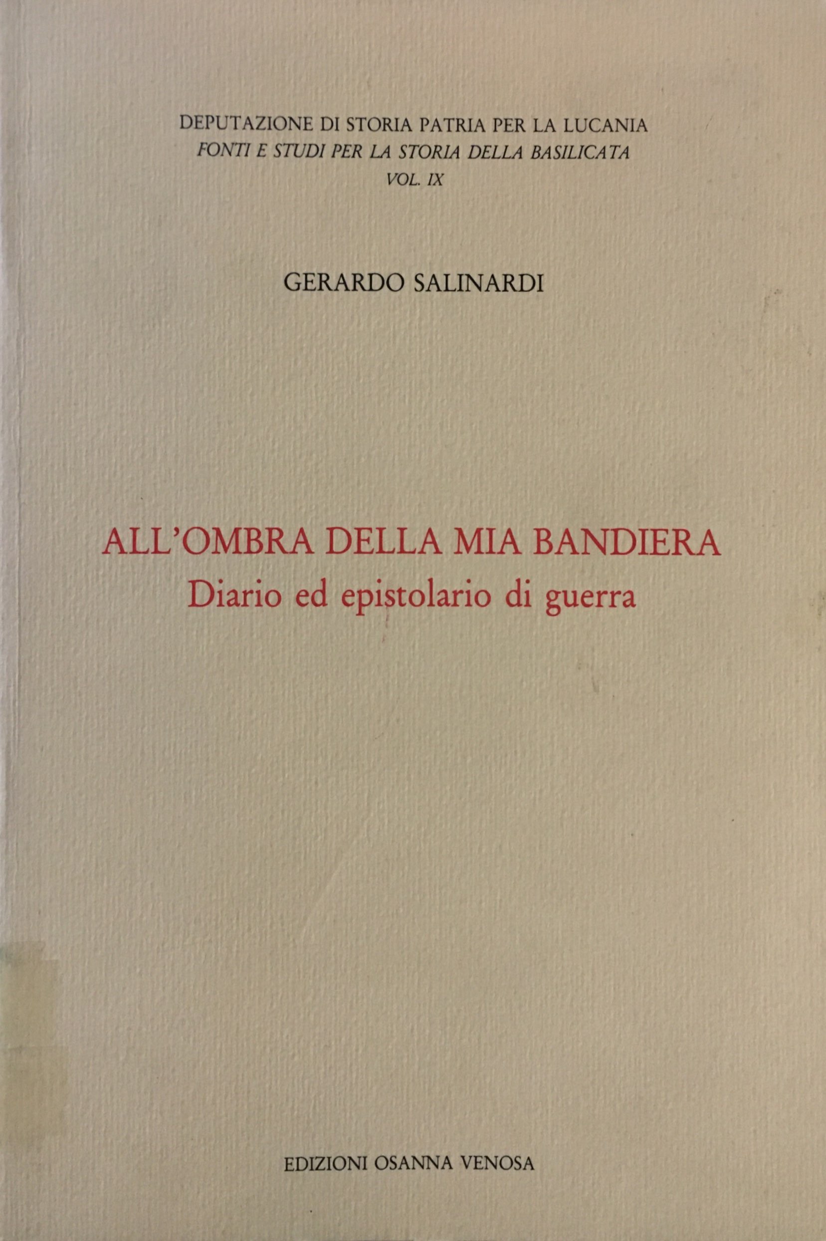 ALL'OMBRA DELLA MIA BANDIERA